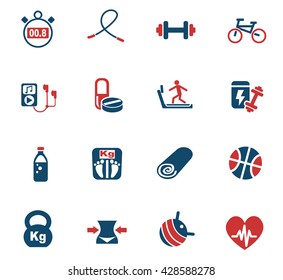 fitness web icons for user interface design