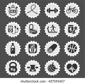 fitness web icons for user interface design