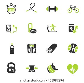 fitness web icons for user interface design