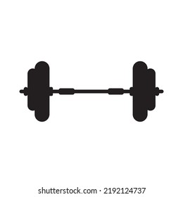 Fitness weight barbell gym icon | Black Vector illustration |