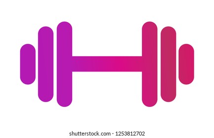 Fitness weight icon, lifting symbol. Gym illustration, vector .