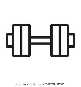 Fitness weight line icon. vector illustration.