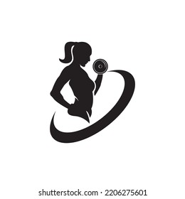 Fitness And Weightlifting Logo, Vector Illustration Symbol Design