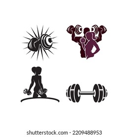 Fitness- und Gewichtungslogo, Vektorgrafik-Symboldesign