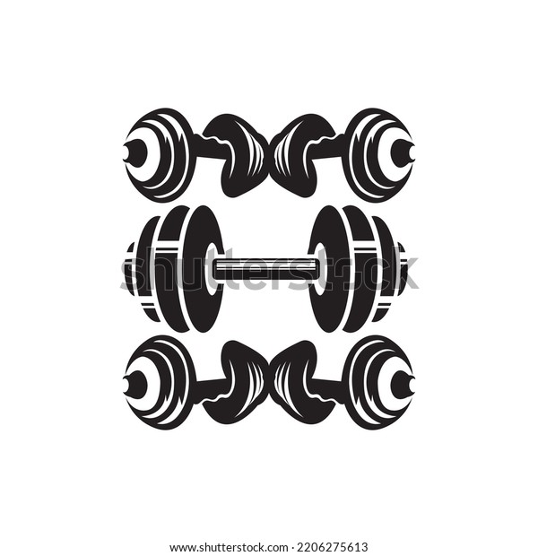 Fitness Weightlifting Logo Vector Illustration Symbol Stock Vector Royalty Free 2206275613 