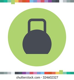 Fitness weights icon.