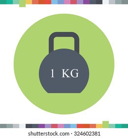Fitness weights icon.