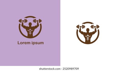  Fitness Wellness Physical health Conditioning unique logo design illustration