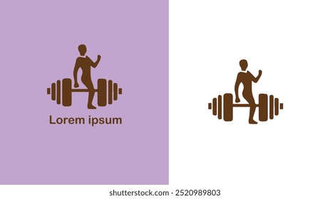  Fitness Wellness Physical health Conditioning unique logo design illustration