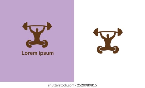 Fitness Wellness Physical health Conditioning unique logo design illustration