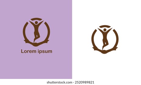  Fitness Wellness Physical health Conditioning unique logo design illustration