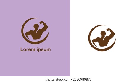  Fitness Wellness Physical health Conditioning unique logo design illustration