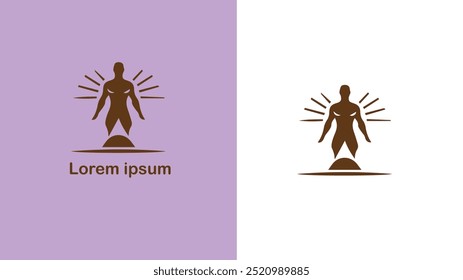  Fitness Wellness Physical health Conditioning unique logo design illustration