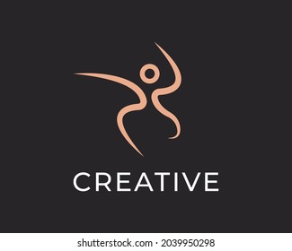 Fitness and Wellness Vector Logo Design Illustration