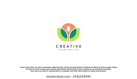 Fitness and wellness vector logo design Body balance Vector Illustration