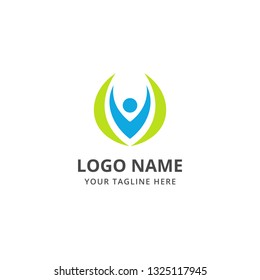 Fitness And Wellness Vector Logo Template. Human Health Symbol, Natural  Body Logo. Health Logo Concept.