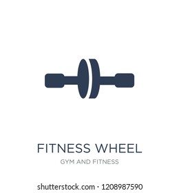fitness Wheel icon. Trendy flat vector fitness Wheel icon on white background from Gym and fitness collection, vector illustration can be use for web and mobile, eps10