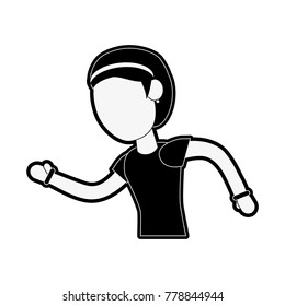 Fitness woman avatar cartoon