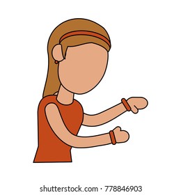 Fitness woman avatar cartoon