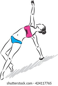 fitness woman body illustration