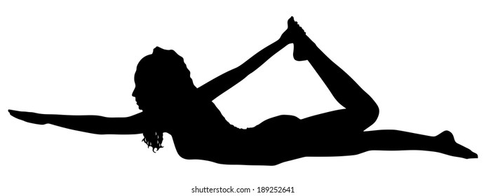 fitness woman doing exercise, vector 