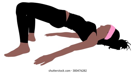fitness woman doing exercise, vector