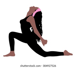 fitness woman doing exercise, vector