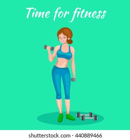 Fitness woman. fitness model, fitness equipment.Fitness gym,