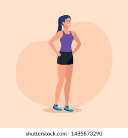 fitness woman practice sport activity