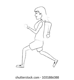 Fitness woman running