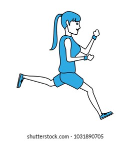 Fitness woman running
