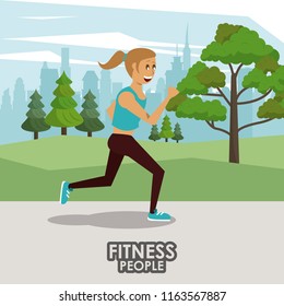 Fitness woman running