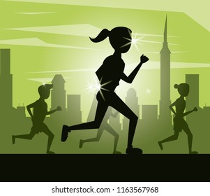 Fitness woman running