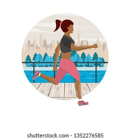 Fitness woman running