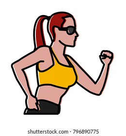 Fitness woman running