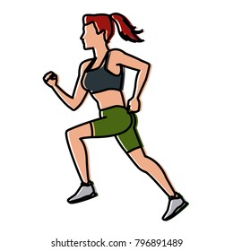 Fitness woman running