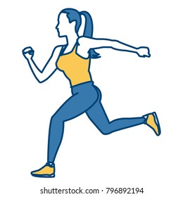 Fitness woman running