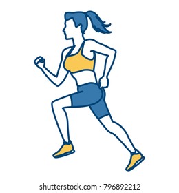 Fitness woman running
