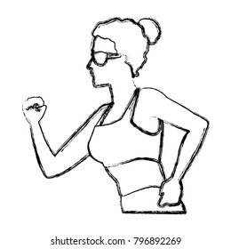 Fitness woman running