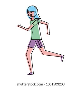 fitness woman running in sport clothes