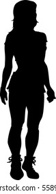 Fitness woman silhouette