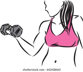 fitness woman vector illustration
