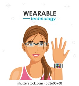 fitness woman watch wearable technology