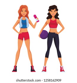 Caricatura femenina de fitness