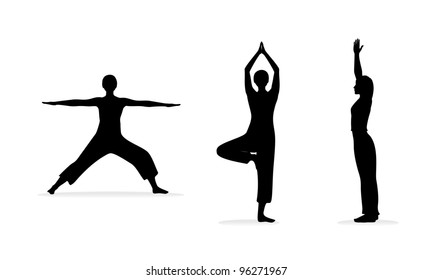 Fitness women silhouettes