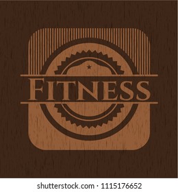  Fitness wooden emblem. Vintage.