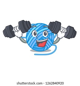 Fitness wool ball in a shape cartoon