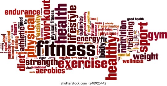 Fitness Word Cloud Concept Vector Illustration Stock Vector (Royalty ...