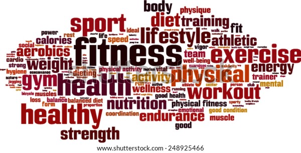 Fitness Word Cloud Concept Vector Illustration Stock Vector (Royalty ...