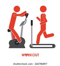 Fitness and Workout design, vector illustration